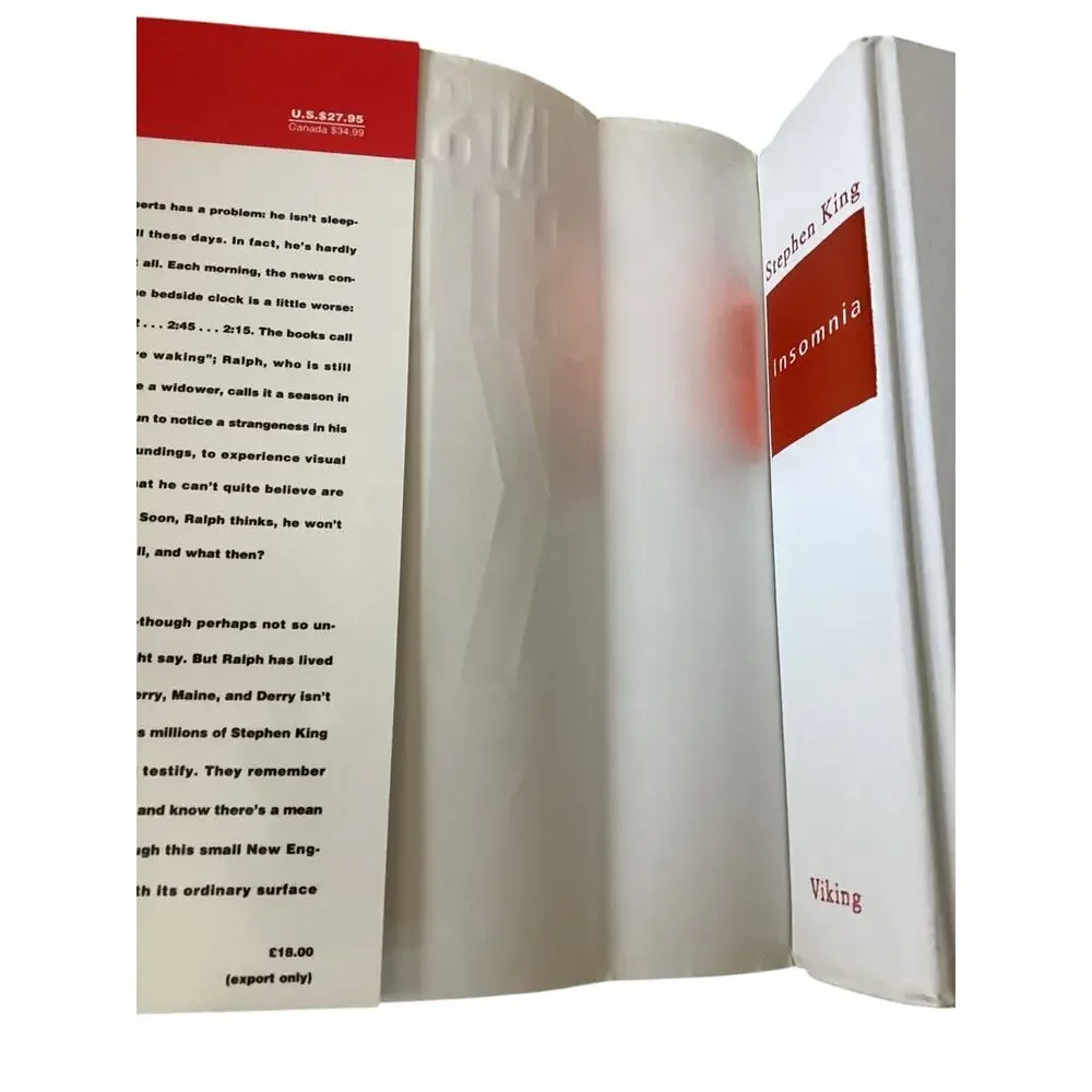 Stephen King Insomnia Hardback Dust Jacket New Other 1994